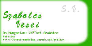 szabolcs vesei business card